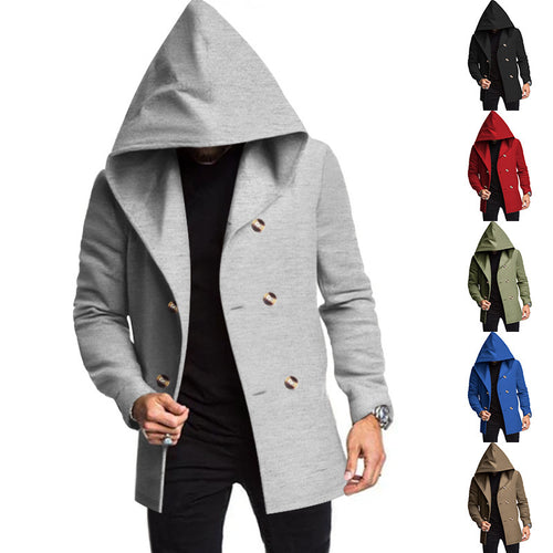 Men's trendy coat with flared cut and hood Amarae