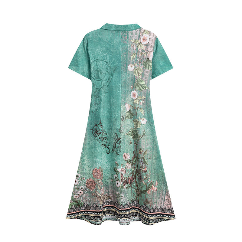 Lune London Women's polo dress with embroidered floral pattern