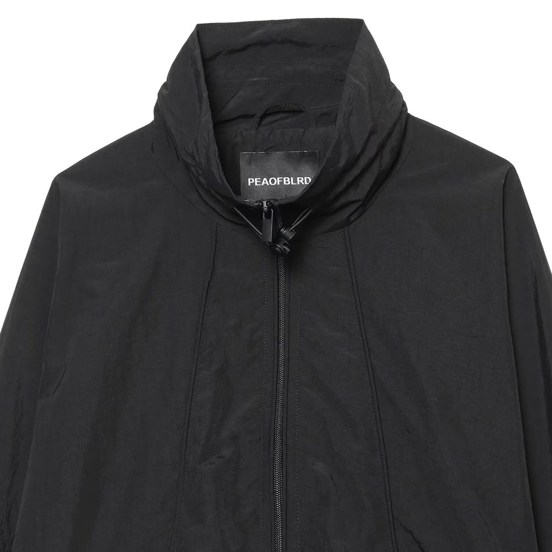 Women's Oversize Bomber Jacket in Cropped Style with High Funnel Neck Amarae
