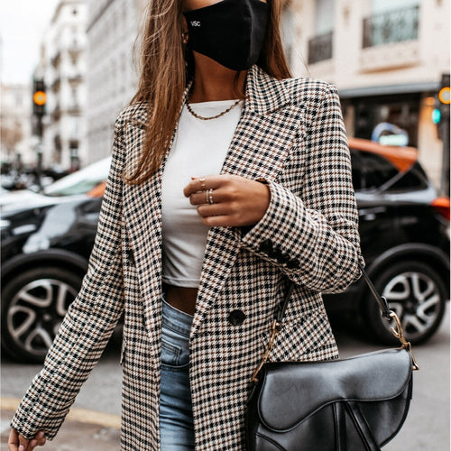 Ladies Elegant Checked Blazer Amarae