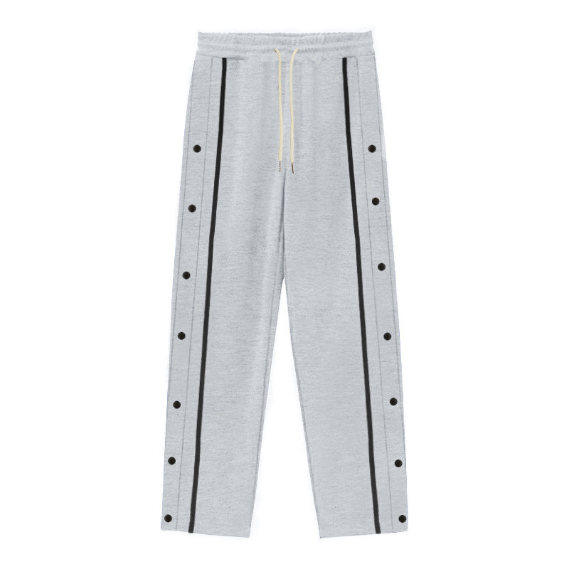 Men's sports training pants with snap button details Lune London