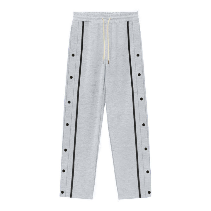 Men's sports training pants with snap button details Lune London