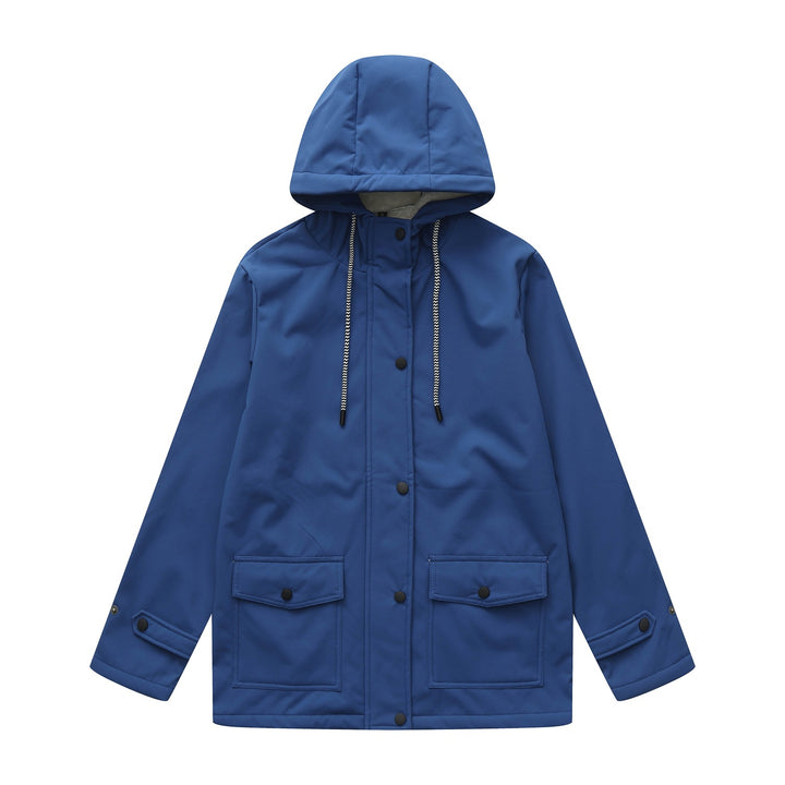 Women outdoor water-repellent jacket with adjustable hood Lune London