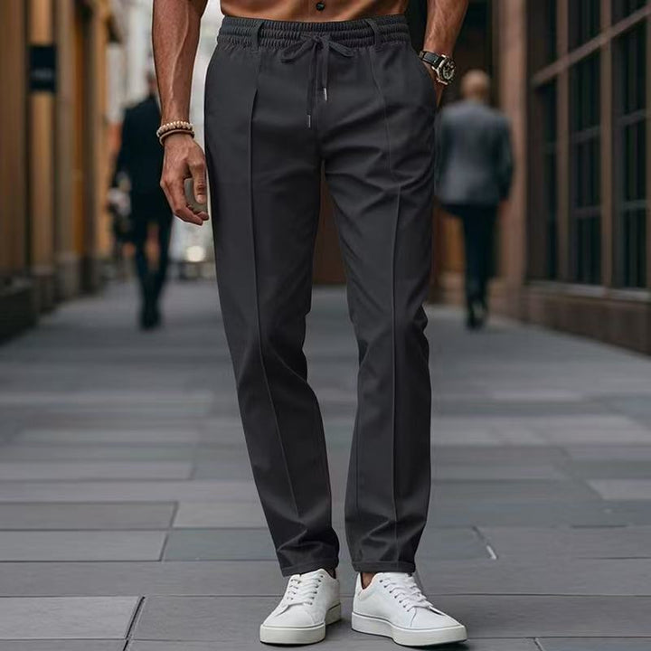 Men's elegant casual pants with elastic waistband and side pockets Lune London