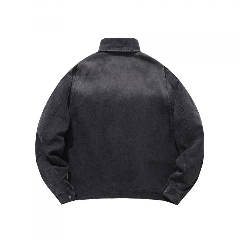 Men's Casual Worker Jacket made of soft canvas with zipper Amarae