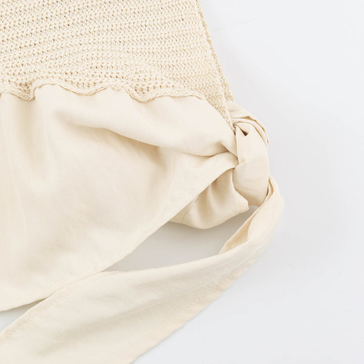 Women's Oversized Fine Knit Poncho with Asymmetrical Hem and Tie Band Amarae