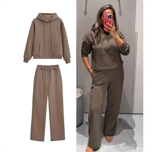 Ensemble hoodie de loisirs pour femmes avec pantalons de jogging confortables Chic & Stil