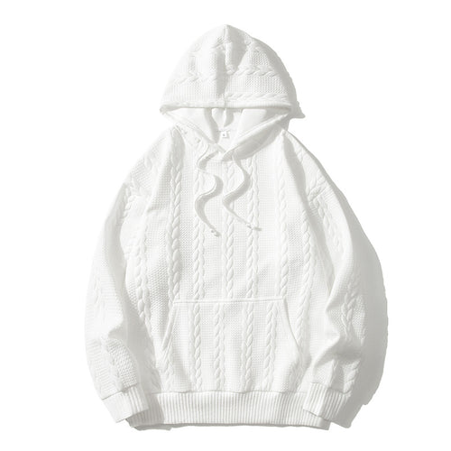 Men's hooded tracksuit tops with textured pattern Amarae