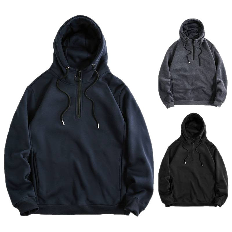 Trendy ladies hoodie with half zipper and soft inner lining Lune London
