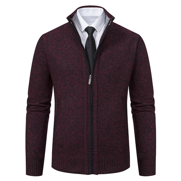 Elegant knitted jacket for men with full zip and structured design Lune London