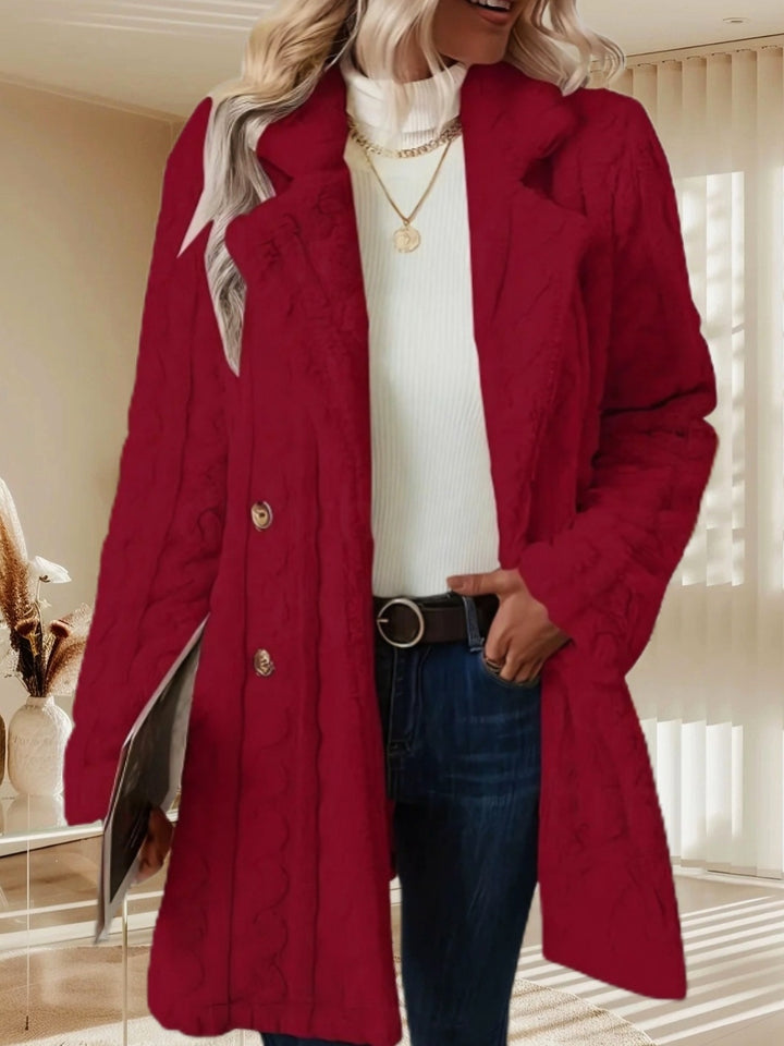 Ladies cozy fleece jacket with Amarae structure