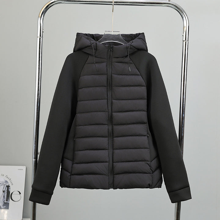 Insulated quilted jacket for women with hood and sporty cut Lune London