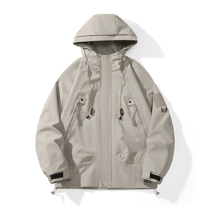 Technical outdoor jacket for women with adjustable hood design and practical pockets Amarae