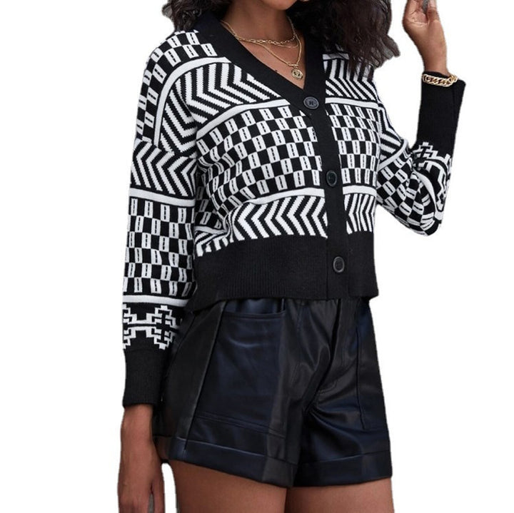 Ladies fashionable vest with geometric design Lune London