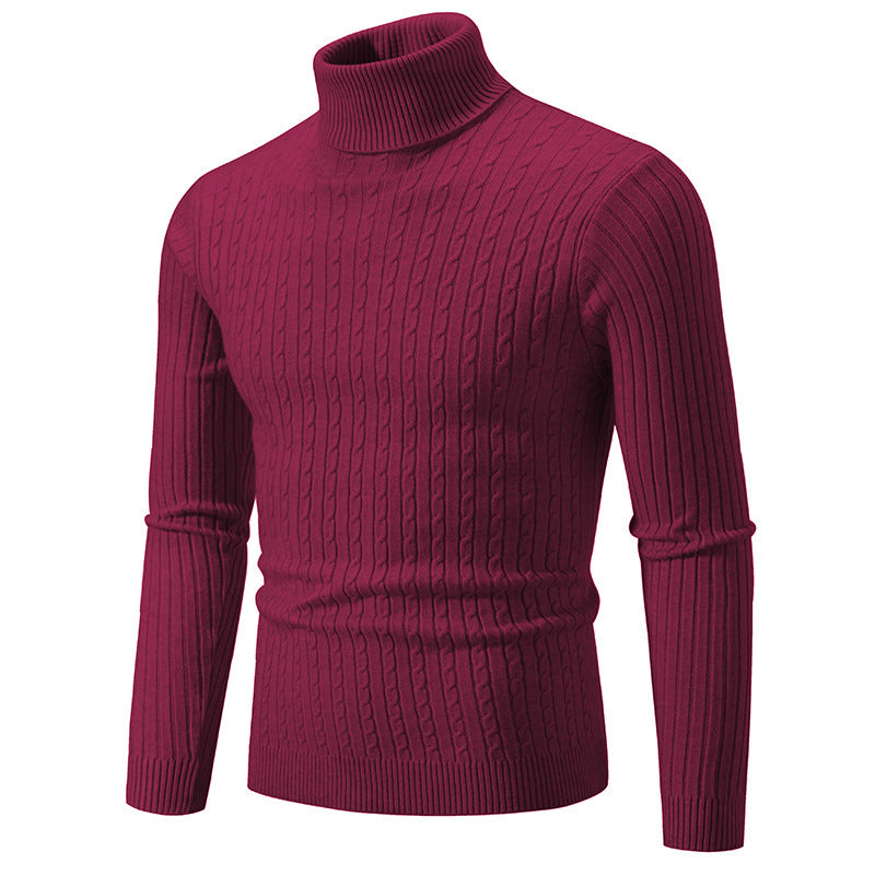 Men's turtleneck sweater with textured knit pattern Lune London