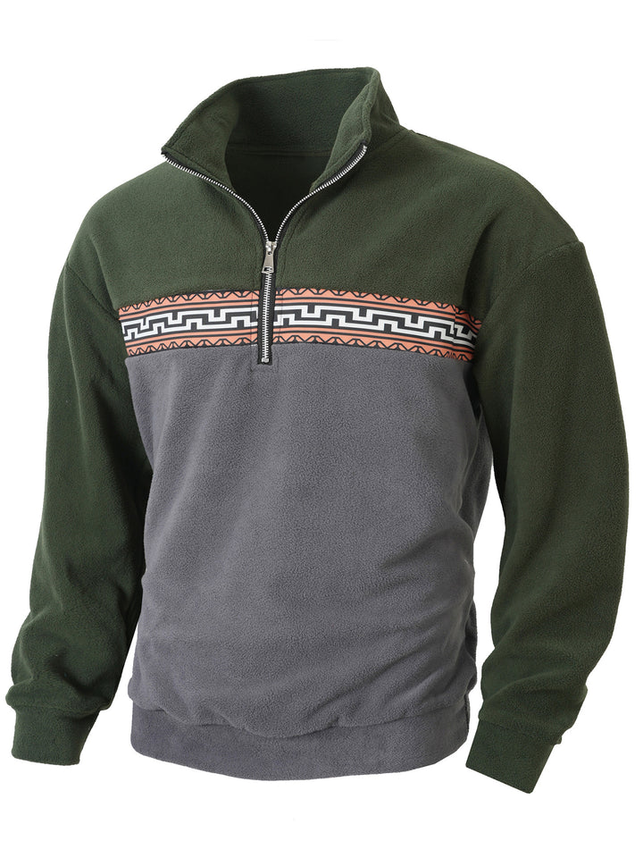 Men Fleece Sweater with Chic Fashion High Neck and Style