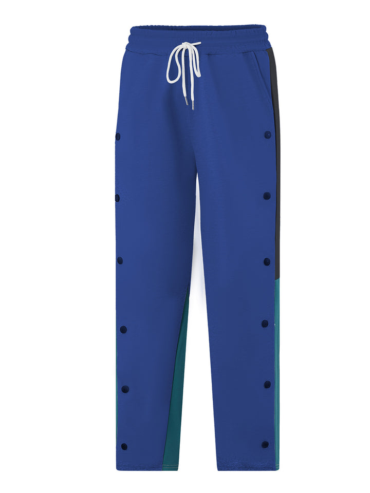 Men's sporty jogger pants with zipper, side pockets, and snap button Lune London