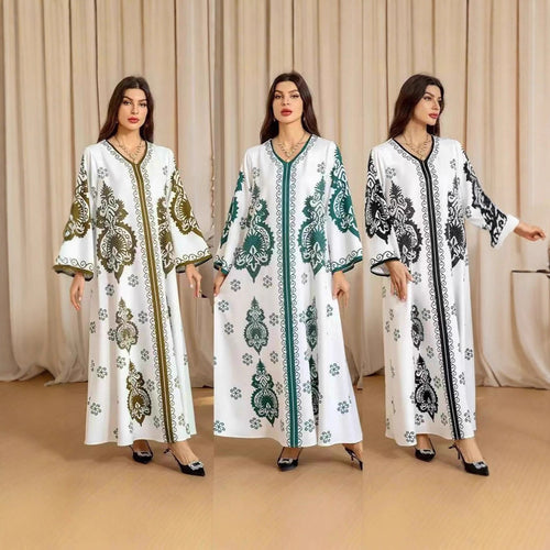 Kaftan dress for women with an artistic pattern and a relaxed fit Amarae