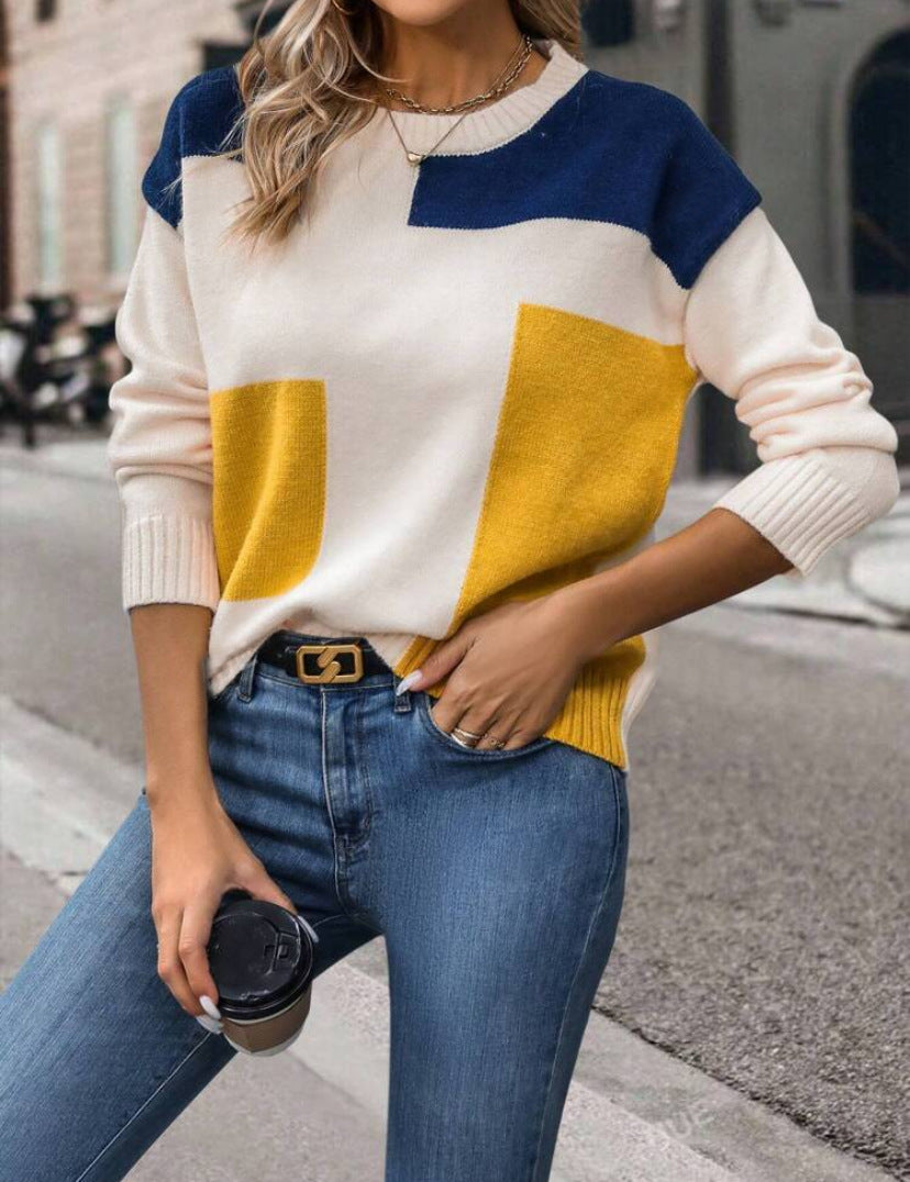Sweat stylish pour femmes avec motif géométrique et coupe tendance Chic & Stil