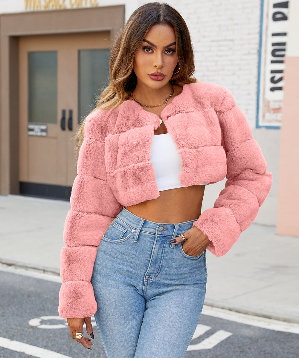 Ladies Cozy Short Jacket with Quilted Design Amarae