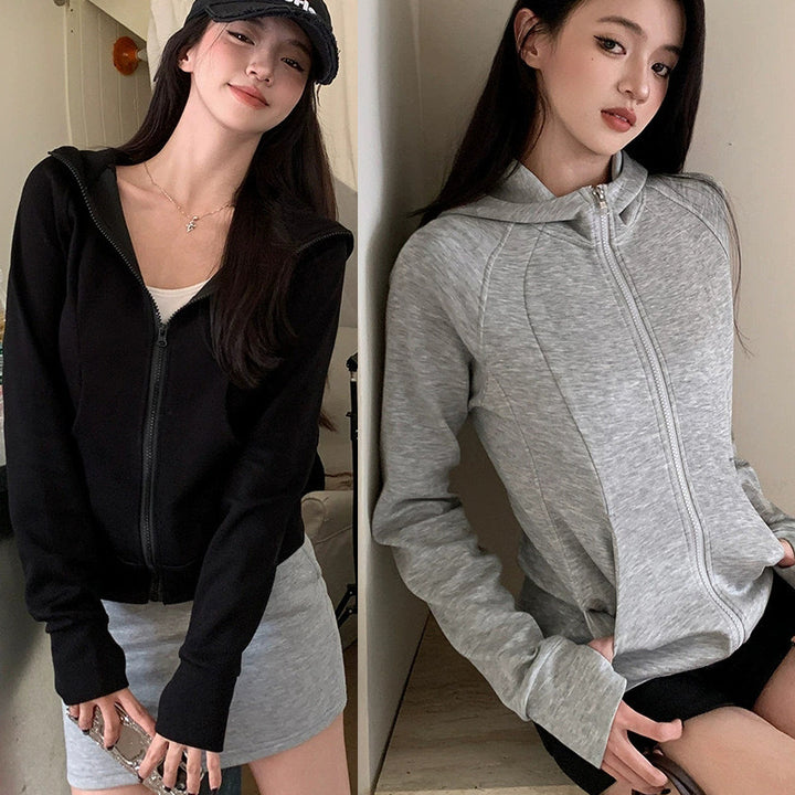 Veste à capuche sportive pour femmes avec fermeture éclair pratique Chic & Stil