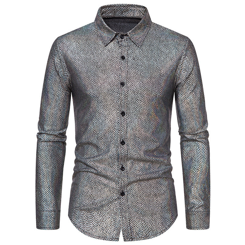 Elegant shirt for men in shiny material with a modern cut Chic and Style