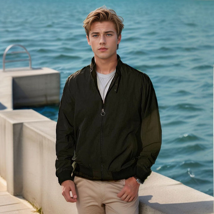 Casual windbreaker jacket for men with high collar Amarae