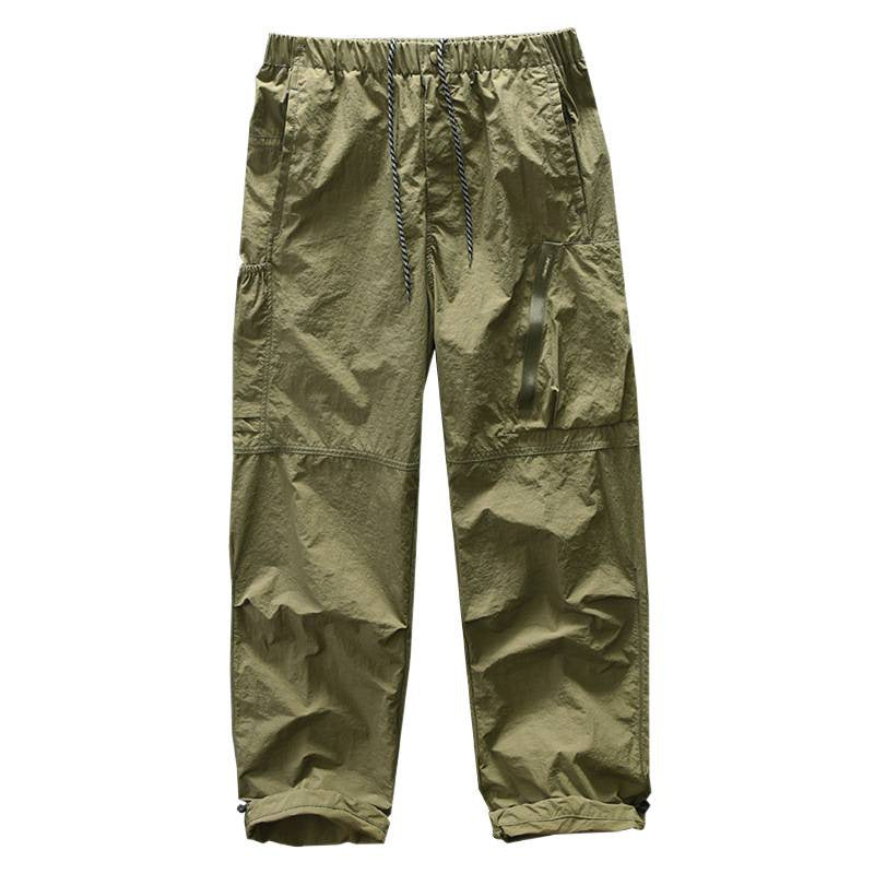 Functional pants for men with elastic waistband and zippered side pockets Lune London