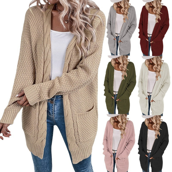 Casual cardigan for women with deep pockets and crinkled design Lune London
