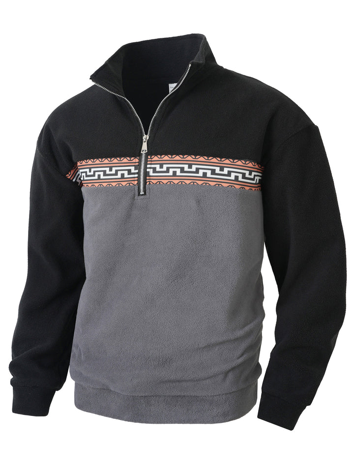 Men Fleece Sweater with Chic Fashion High Neck and Style