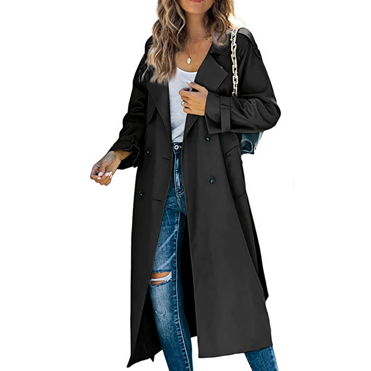 Lune London double-breasted modular trench coat for women