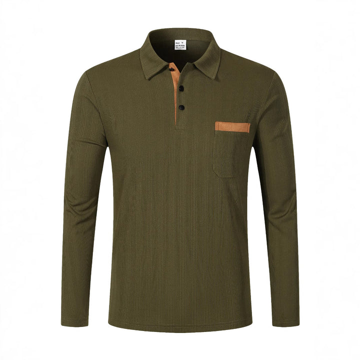 Men's long sleeve shirt in structured fabric with trendy accents Lune London