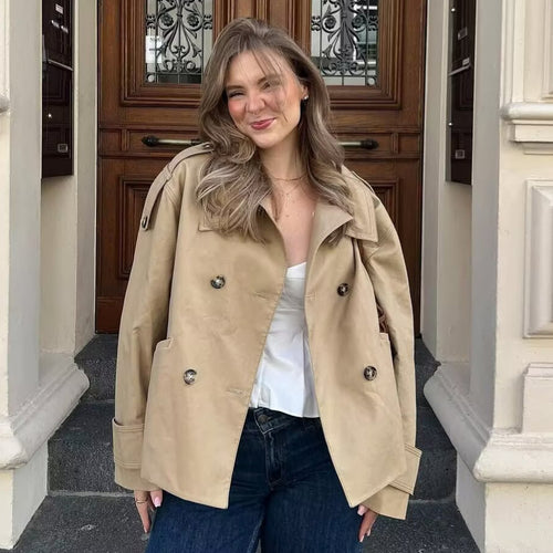 Manteau trench court pour femmes Chic & Stil