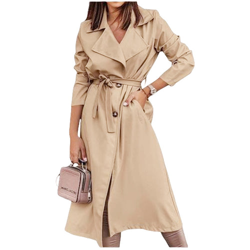 Ladies elegant trench coat with belt and feminine silhouette Heidi-Model