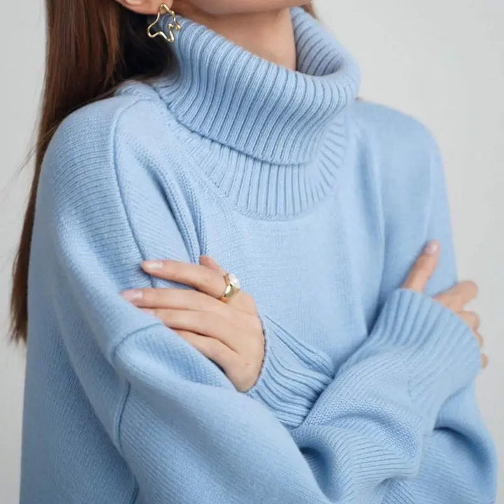Lune London | Women's Oversized Turtleneck Sweater Basic Knitted Sweater