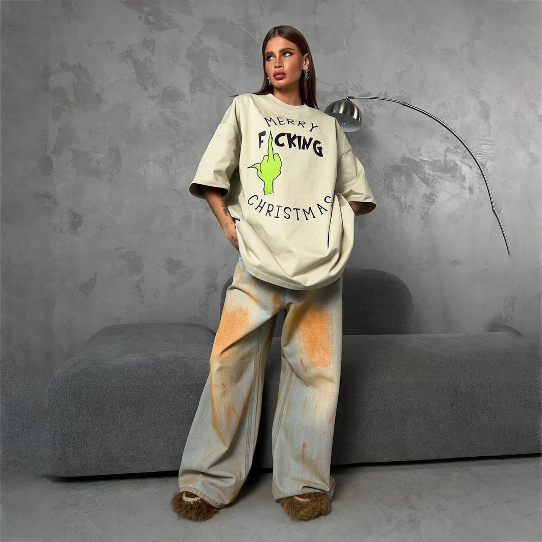 Oversized T-shirt for women with eye-catching graphic print and relaxed fit Lune London