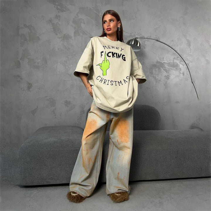 Oversized T-shirt for women with eye-catching graphic print and relaxed fit Lune London