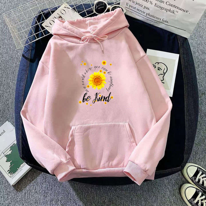 Women's hoodie with inspiring sunflower design Chic & Stil