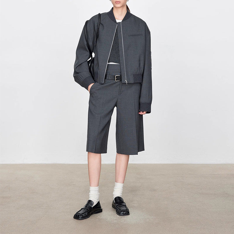 Veste courte féminine à la mode et décontractée avec coupe ample Chic & Stil
