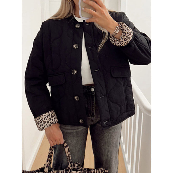 Women's down jacket with artistic pattern and practical pockets Amarae