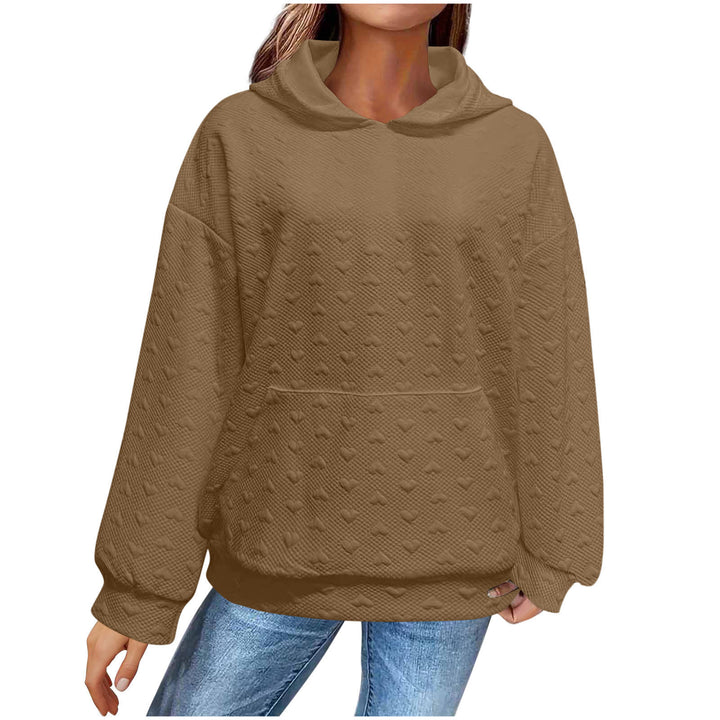 Women Oversized Cozy Hoodie with Textured Surface Lune London