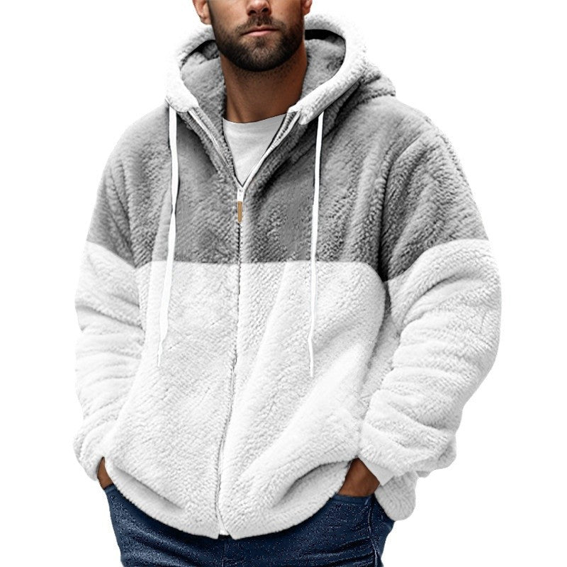Soft fleece jacket for men with hood Amarae