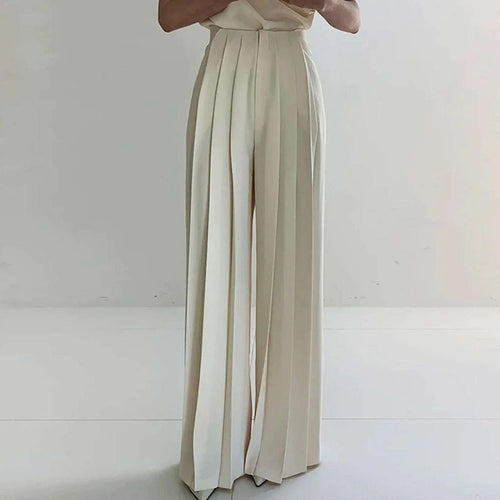 Ladies Elegant Jumpsuit with Wide Leg and Chic Fitted Cut and Style