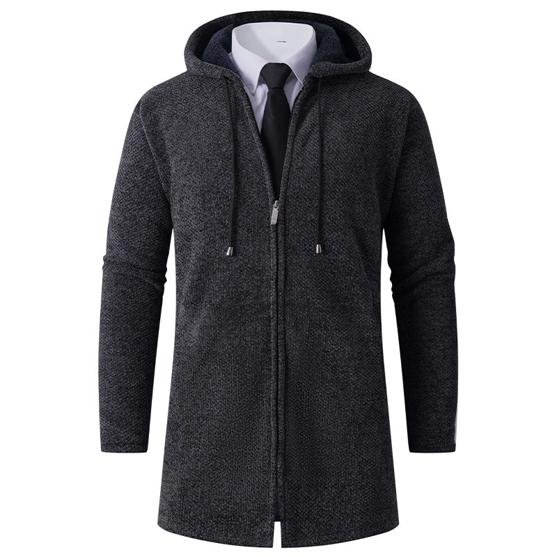 Casual hoodie jacket for men with exposed zipper and practical hood Lune London