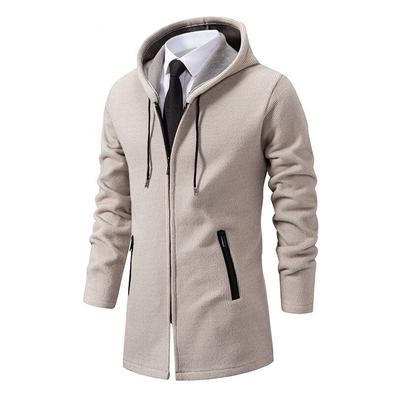 Men's urban jumpsuit in stylish hooded jacket with chic zipper Lune London