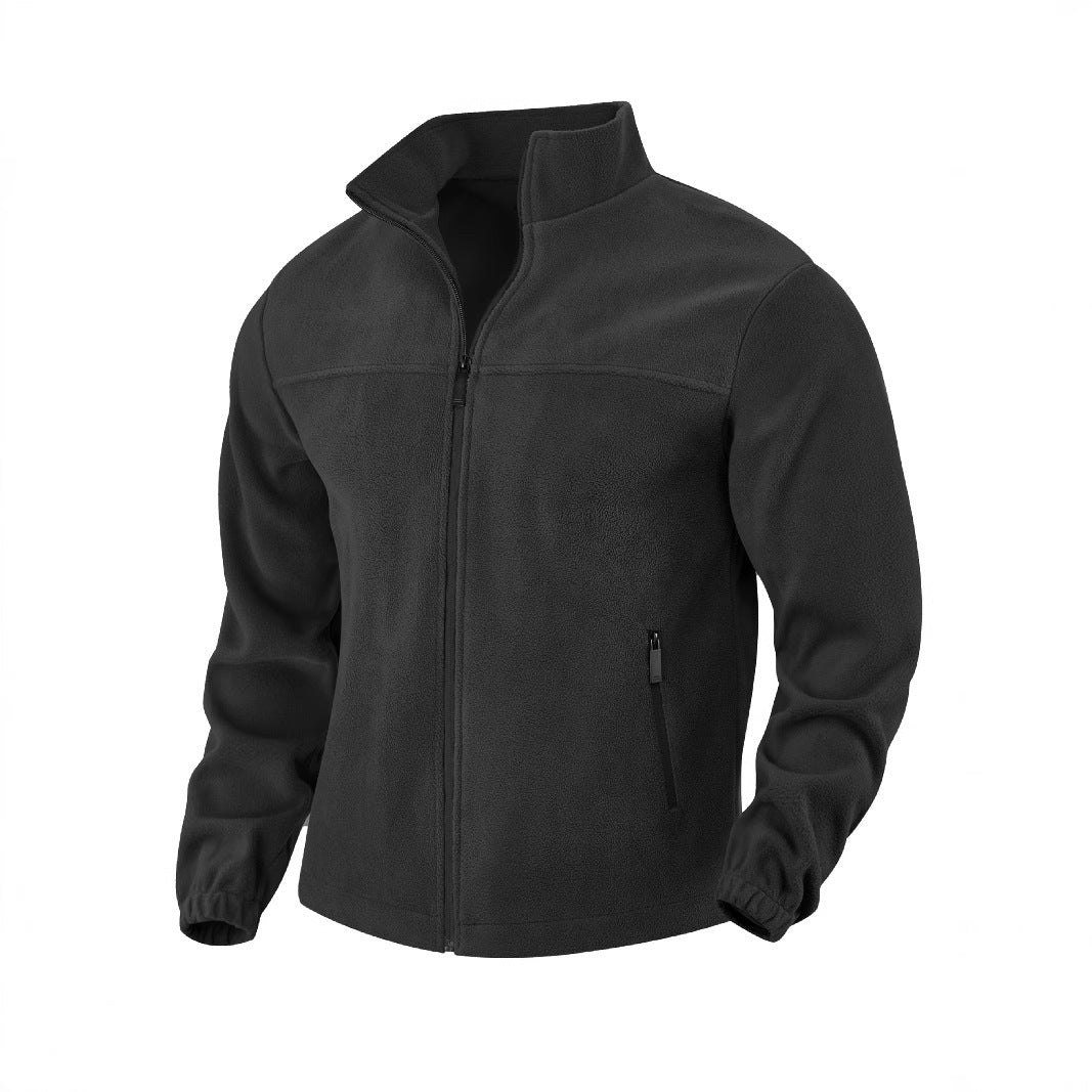 Fleece jacket for men with practical pockets and high collar Lune London