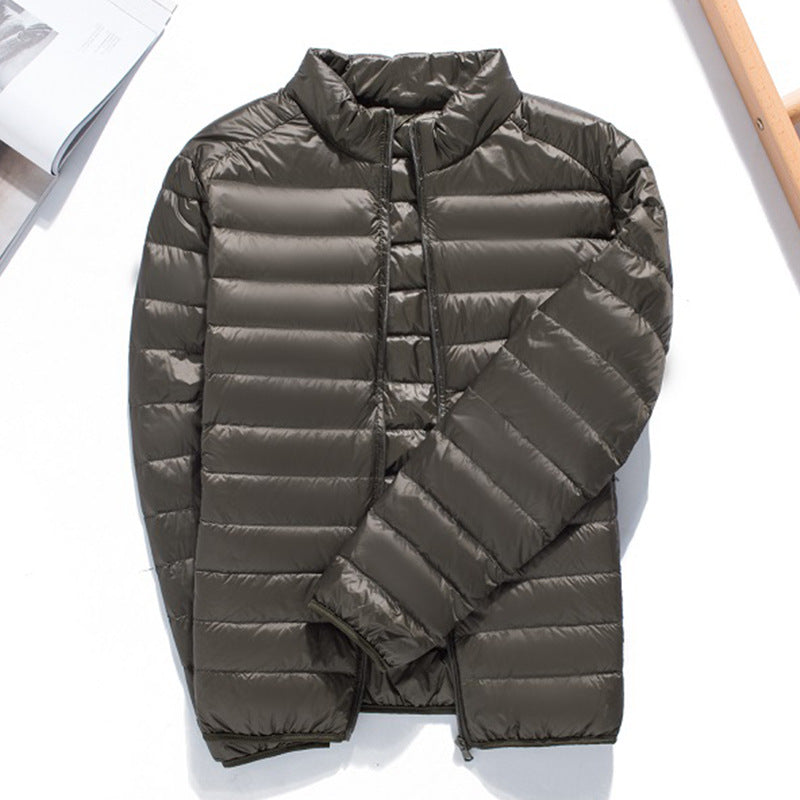 Men's Ultralight Quilted Hooded Jacket with Windproof Microfiber Filling Amarae