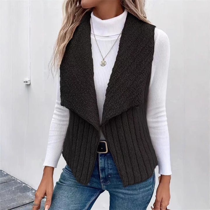 Women's open collar knit cardigan Lune London