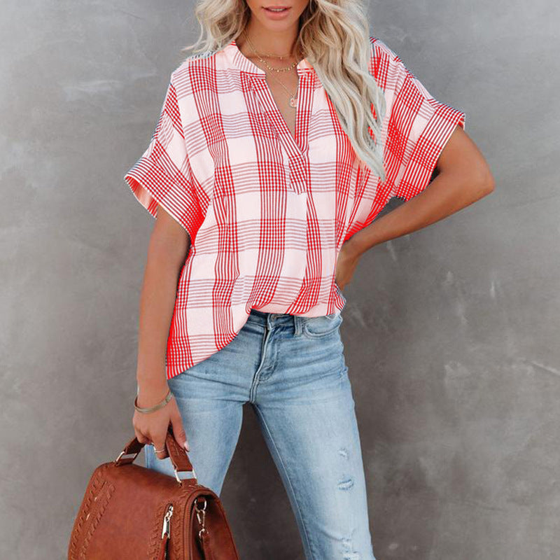 Women Oversized Top Checkered Tunic Lune London