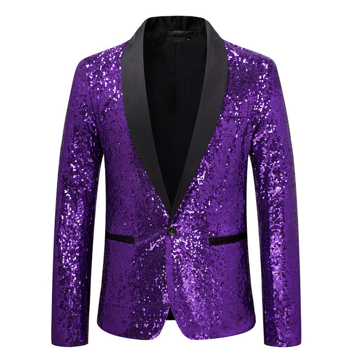 Ladies Sequin Tuxedo Jacket Chic and Style